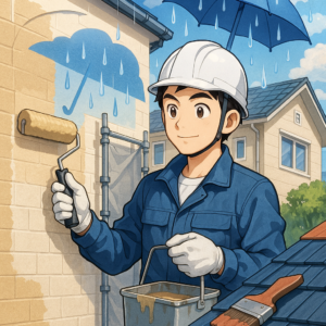 松山市の梅雨前に備える外壁塗装・防水工事・屋根塗装