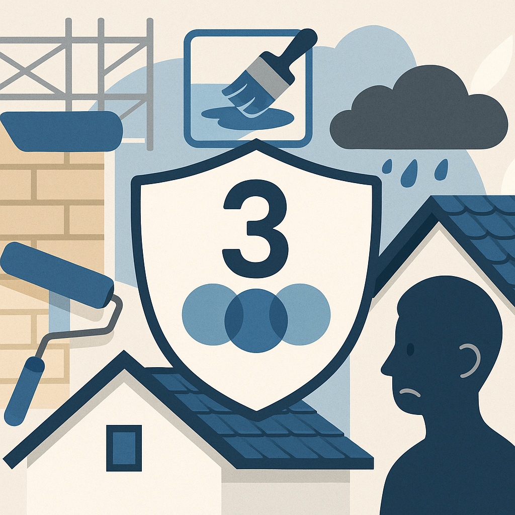 『3つの安心』で外壁塗装・防水工事・屋根塗装の不安を減らす