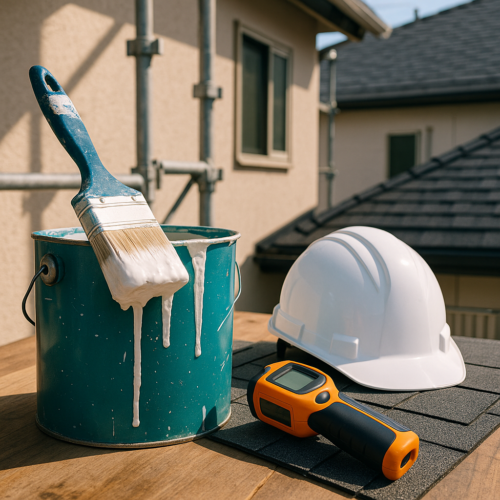 松山市の外壁塗装・防水工事、3月に始めたい屋根塗装点検