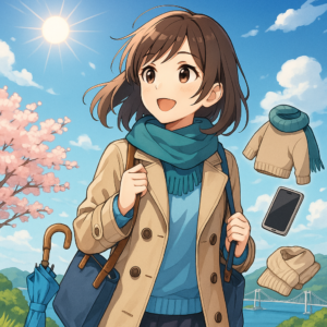 3月の岡山天気：瀬戸内の晴れ間と寒暖差、服装と持ち物