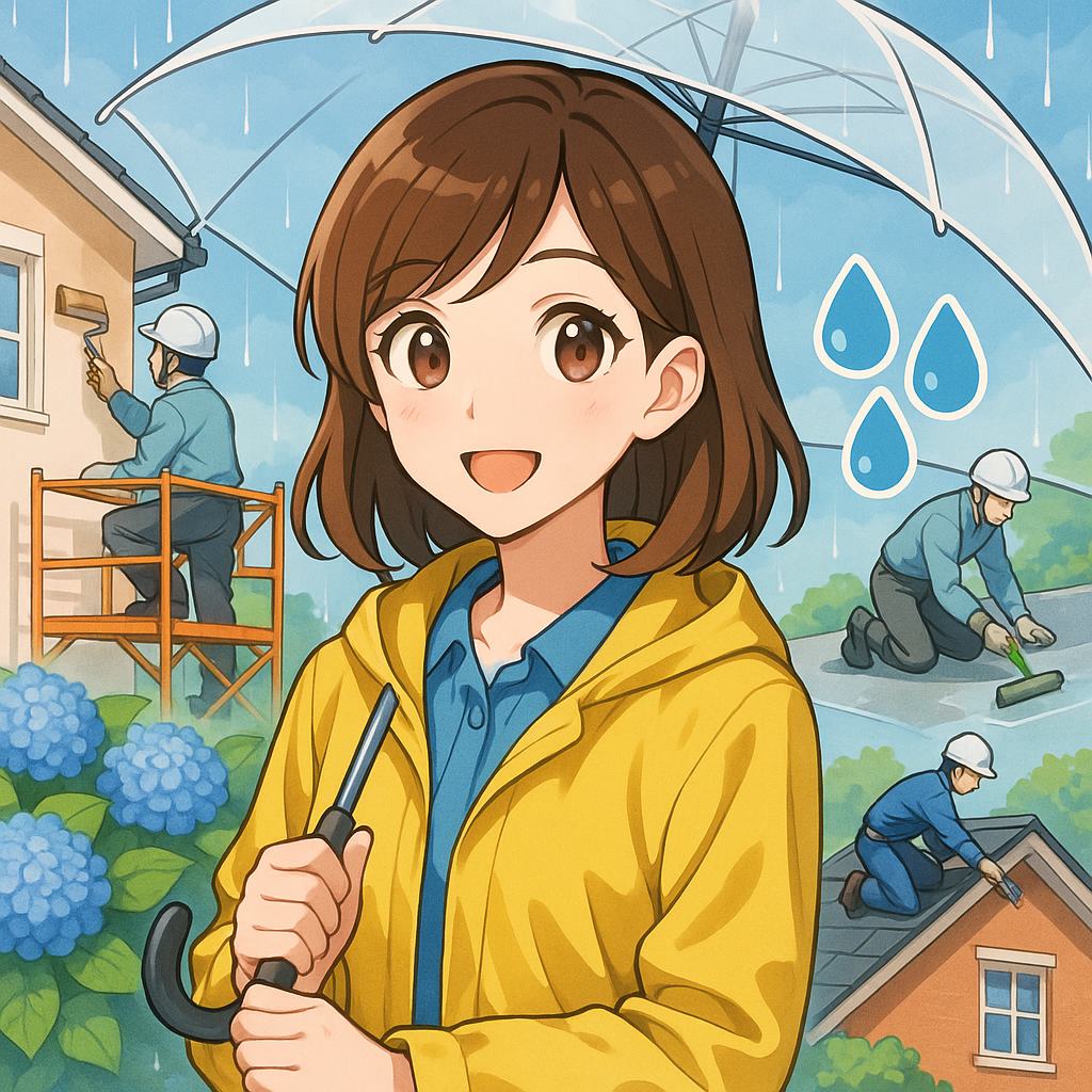 松山市の梅雨前、3つの安心で外壁塗装・防水工事・屋根塗装
