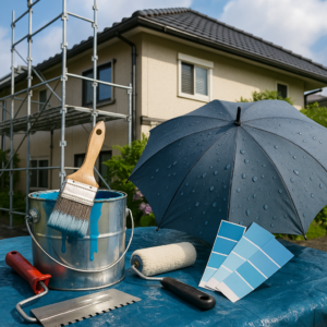 松山市の梅雨前6月に備える外壁塗装・防水工事・屋根塗装